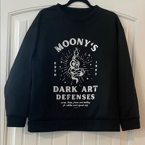 Harry Potter // Moony's Dark Art Defenses Black Graphic Sweatshirt